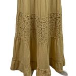 Maria Alicia Araujo Baez Tired Crochet Cottagecore Boho Maxi Tan Dress Cotton M Size M Photo 10