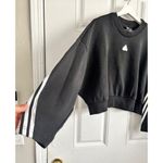 Adidas NWOT 3 stripe Eco cropped crewneck sweatshirt size XL Photo 5