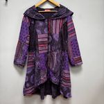 Yak N Yeti Patchwork Bohemian Cotton Coat in Purple M Size M Photo 1