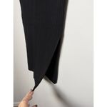 House of Harlow 1960 Black Ribbed Pencil Skirt Size Large Side Slit Mid Length Photo 1