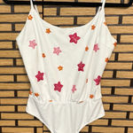TCEC  White Sequin Star Bodysuit‎ Size Small Photo 0