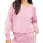 Wildfox NWT  Homestead Stripes Sweatshirt Orchid Smoke Size Small Oversized Photo 1