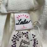 Selfie Leslie NWT  Women's L White Floral High Neck Mini Dress Party Cocktail Photo 7