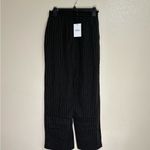 LNA  Black Pinstripe Wide Leg Pants Photo 4