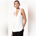 Babaton ARITZIA V Neck Loose Fit Tank Top Burgundy Wine Small Photo 5