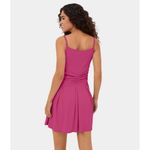 Halara  Cloudful Adjustable Strap Ruched 2-Piece Mini Dress Shorts Pink M Photo 1