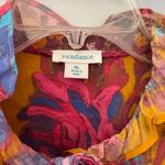 Sundance  Floral Ruffle Button Down Top size XL Photo 2