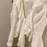 Lumière Lumiere - White Ruffle Sleeveless Top - Size Medium Photo 3