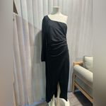 ZESICA one shoulder long sleeve ruched dress ✨ Black Size XL Photo 6