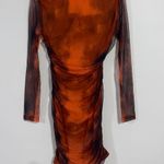 SheIn Mesh Ruched Tie Dye Dress Photo 7