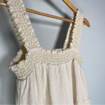 American Eagle Cream Square Neck Crinkle Tiered Sundress Flowy Easter Resortwear Photo 1