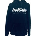 Hollister  Hooded Black Logo Sweater Small Long Sleeve Pullover Photo 0