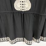 Stella & Dot Embroidered Tunic Coverup Womens XS/S Bohemian Dark Cottage Beachy Photo 2