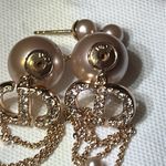 Christian Dior DIOR TRIBALES Earrings Pink-Finish Metal With Pink Resin Pearls and Crystals Photo 5