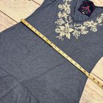 Johnny Was Tess Embroidered Assymetrical Hem Dress Heathered Blue Size Large Photo 4