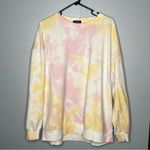 Wildfox Cotton Candy Tie Dye Roadtrip Crewneck Sweatshirt Pink Yellow Size L Photo 3