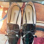 ZARA  Women Basic black patent leather loafers with tassel details Photo 1