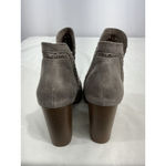 Fergalicious Womans By Fergie Slip On Tan Faux Leather Open Toe Bootie 6m Photo 4