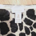 Chico's  Size 3 Black White Animal Print‎ Wrap Cardigan Sweater Linen Blend Photo 1