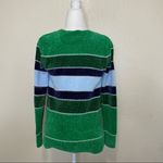 Maison Jules  Striped Metallic Chenille Crew Neck Sweater Shmarock Leaf Small Photo 10