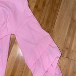 Max jeans Womens  Pink Plaid Ruffle Sleeve Top Sz XS Photo 3
