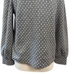Talbots Top Size L Gray Polka Dot Long Sleeve Mock Neck Photo 0