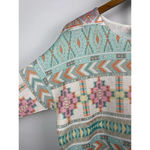 Akemi + Kin  Anthropologie‎ Multicolor Morgana Tribal Aztec Knit 3/4 Sleeve Top M Photo 4