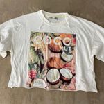 ZARA White Cropped Coconut Shirt Photo 1