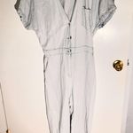 ZARA Light Wash Short Sleeve Denim Jumpsuit – Size M Photo 1