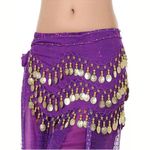 Purple Belly Dance Hip Scarf Photo 0