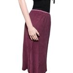 Pulp burgundy tencel pull up bias skirt S Red Photo 3