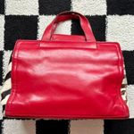 Adrienne Vittadini Vintage Red Leather Zebra Side Purse Photo 1