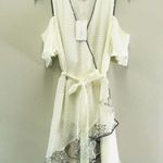 Foxiedox NWT  Babette lace cold shoulder wrap dress M Photo 3