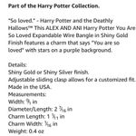 ALEX AND ANI “So Loved” Harry Potter & the Deathly Hallows Bangle Bracelet Photo 11