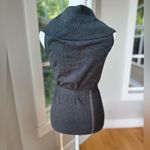 Banana Republic Petite Charcoal Gray Cowl Neck Sleeveless Belted Knit Top Sz XS Photo 8