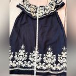 Label By Five Twelve Embroidered Linen Dress Size Xl Woman Pockets Blue Photo 4