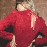 Cleobella  Dixie Mini Dress Size Small Red Kerala Block Print NWT Long Sleeve Photo 3