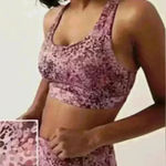 Athleta Ultimate Printed Women’s Bra Pink Leopard Print Activewear Size XS Photo 0