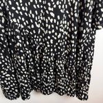 Hayden  Womens‎ Black Leopard Asymmetrical Flounce Hem Dress Sz L Oversized Flowy Photo 5