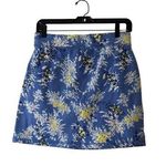 T by Talbots Knit Activewear Skort Women's Size S Floral Print Zip Pockets. Yellow Photo 0