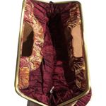 VTG Clutch Tapestry Handbag Burgundy Floral Elegant Date Night Wedding Photo 2