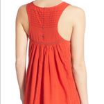 Madewell  Red Embroidered Button Back Swing Tank Top Size 0 Photo 1