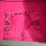 Frank & Eileen $168 Patty Popover Henley Top Short Sleeve Shirt Pullover Pink Size L Photo 5