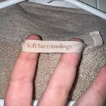 Soft Surroundings Women's Plus Size Beige Oversized Jacket 3/4 Sleeve Mid-Length Spring Photo 5