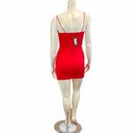 Nasty Gal Sz 4 Clubwear Party Casual Square Neckline Red Spaghetti Strap Dress Photo 3