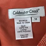 Coldwater Creek Vintage Y2K Silk Floral Midi Dress Women’s 14 Boho Cottagecore Photo 7