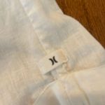 Hurley  white linen blend drawstring shorts size small Photo 5