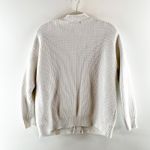 Quince  Ribbed Fisherman Button Up V Neck Cardigan Sweater White Small Photo 3