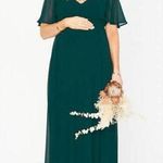 Show Me Your Mumu  NWT Emily Empire Maxi Dress in Emerald Chiffon Sz XXS Photo 3