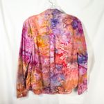 Wonderly Plus Size 1X Top Handmade Tie Dye Button Up Pink Orange Purple Boho 816 Photo 2